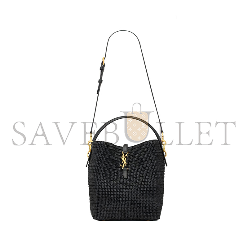 Y*L le 37 in woven raffia and vegetable-tanned leather 773991gaaec1000 (20*25*16cm)